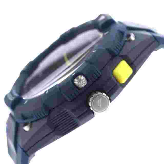 Nautica Coronado Bay Quartz Watch Navy Dial Rubber Strap NAPCNS401