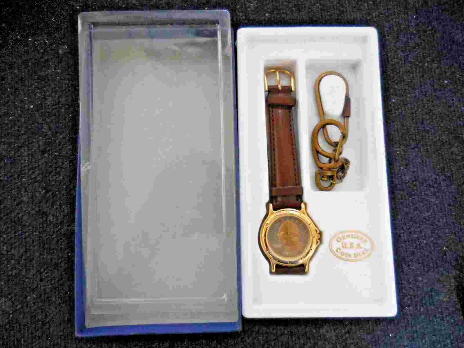 Authentic Lucky Star George Washington Men’s Quartz Watch - US Quarter Coin 1995