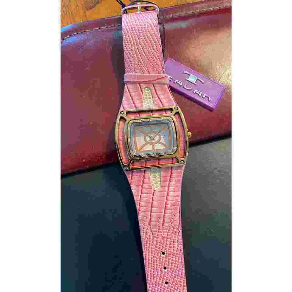 Woman's Tavan Sadie Watch, Leather Band with Swarovski Crystals
