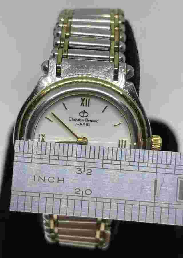 CHRISTIAN BERNARD WRISTWATCH & POUCH & LINKS / BOOKLET & Hang TAG Runs