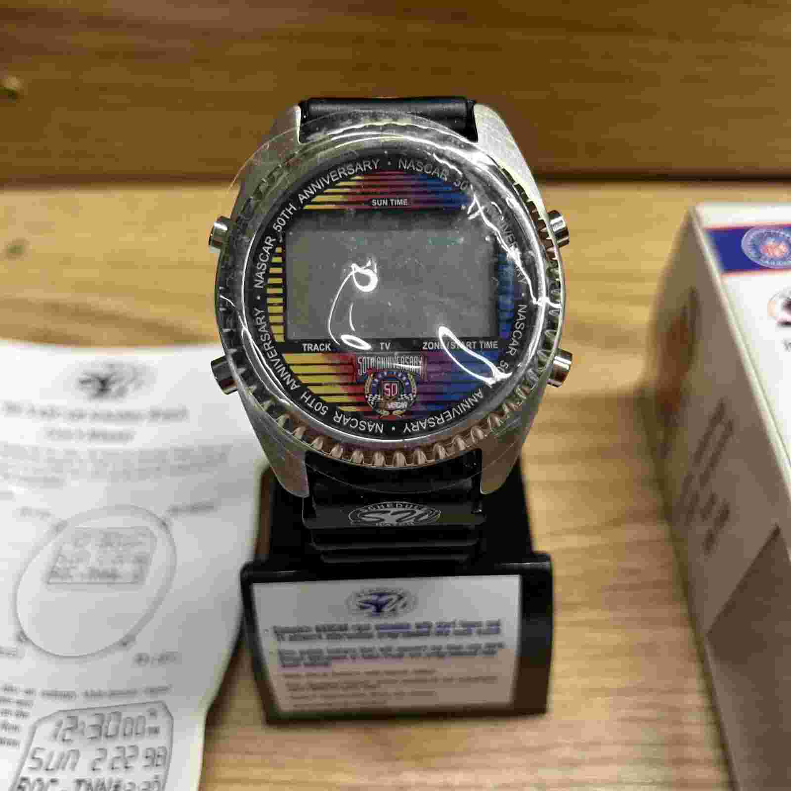 Game Time - NASCAR 50th Anniversary Schedule Watch New In Box. Rare HTF.