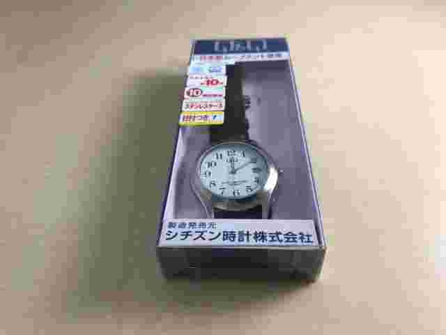 [Citizen Q & Q] Watch Analog Battery Life 10 Years Waterproof Date Leather B