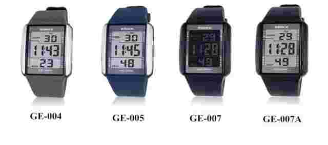XONIX Sports Rectangle PU / Stainless Steel Digital Watch - Water Resistant 100m