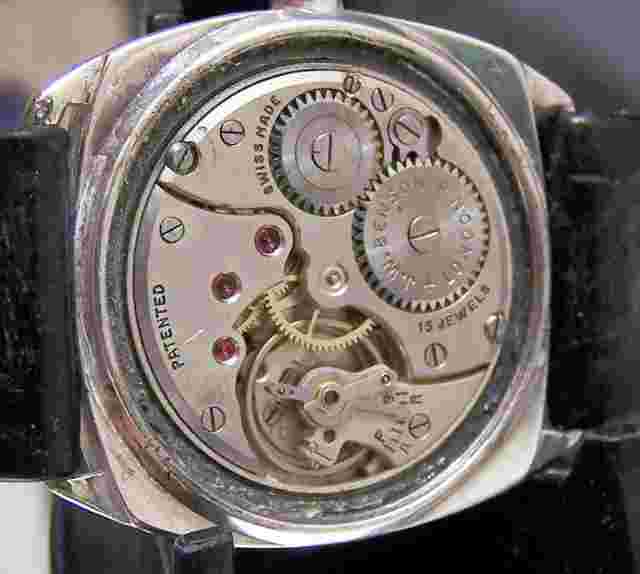 ANTIQUE VINTAGE 1937 JW BENSON BORGEL SOLID SILVER CASE LOVELY DIAL WATCH WORKS