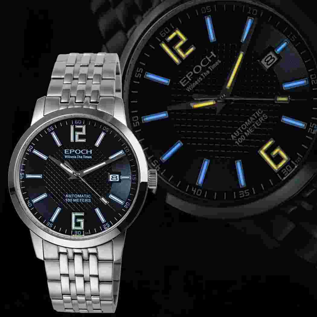 EPOCH Men Automatic Watch Luxury Watches Luminous Mechanical Wristwatch 9015