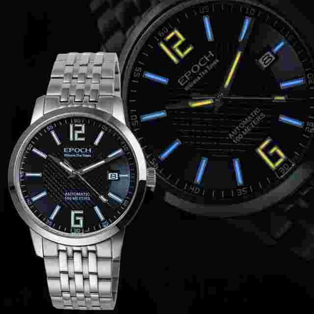 EPOCH Men Automatic Watch Luxury Watches Luminous Mechanical Wristwatch 9015