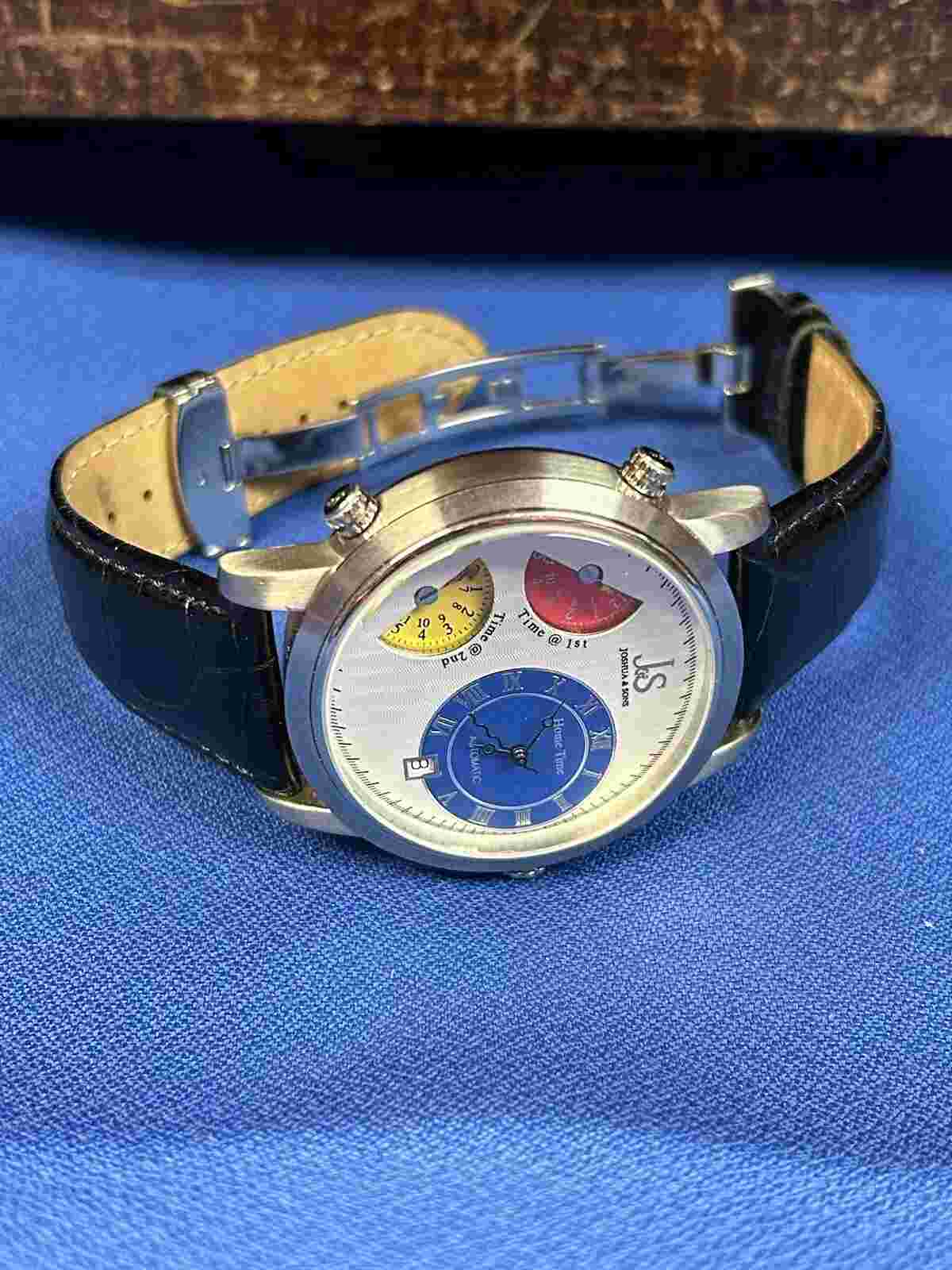 Joshua And Sons Automatic 3 Location Watch - Runs Perfectly - 22 Jewels
