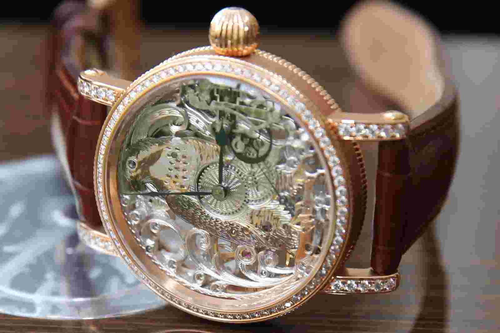 CHRONOSWISS 1 of 1  REF CH 6721R 18K PINK GOLD AND DIAMONDS SKELETON ARAB FALCON
