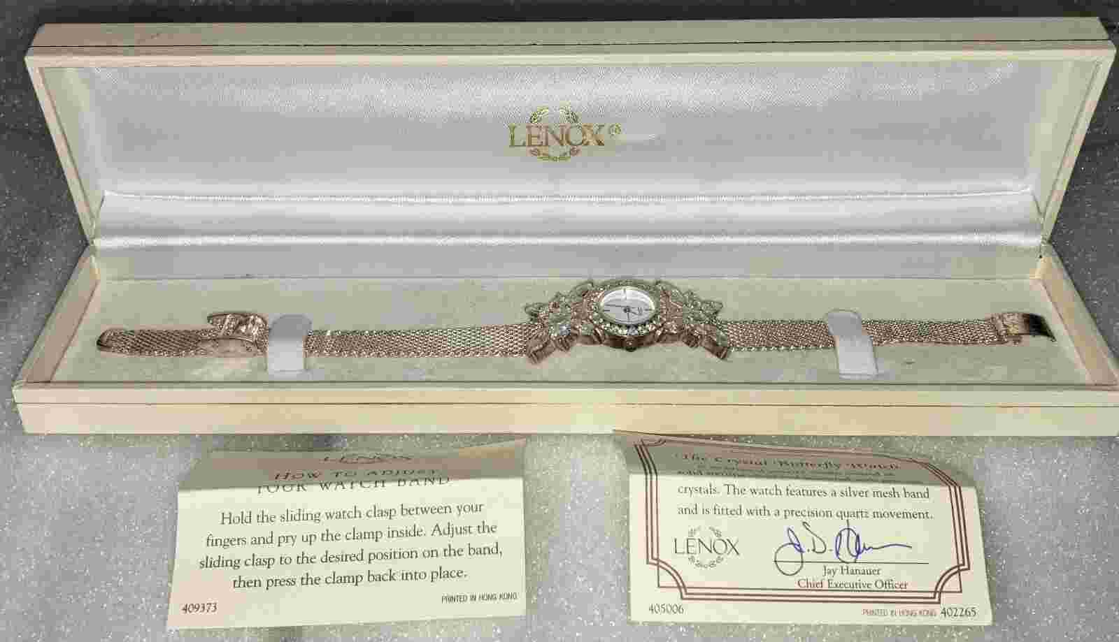 Lenox Crystal Butterfly Watch