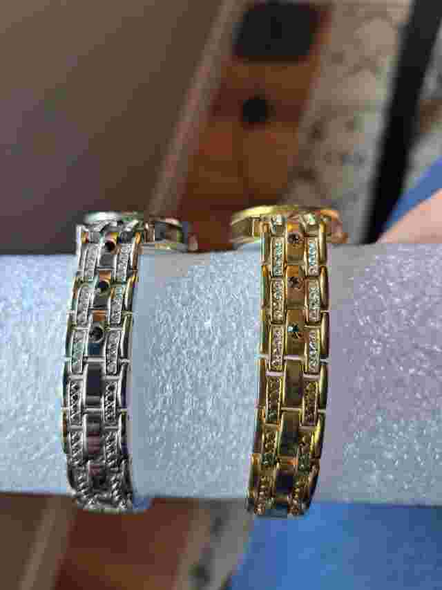 2 Colleen Lopez Watches, New Batteries, Run. Onyx And Tiger's Eye Gemstone