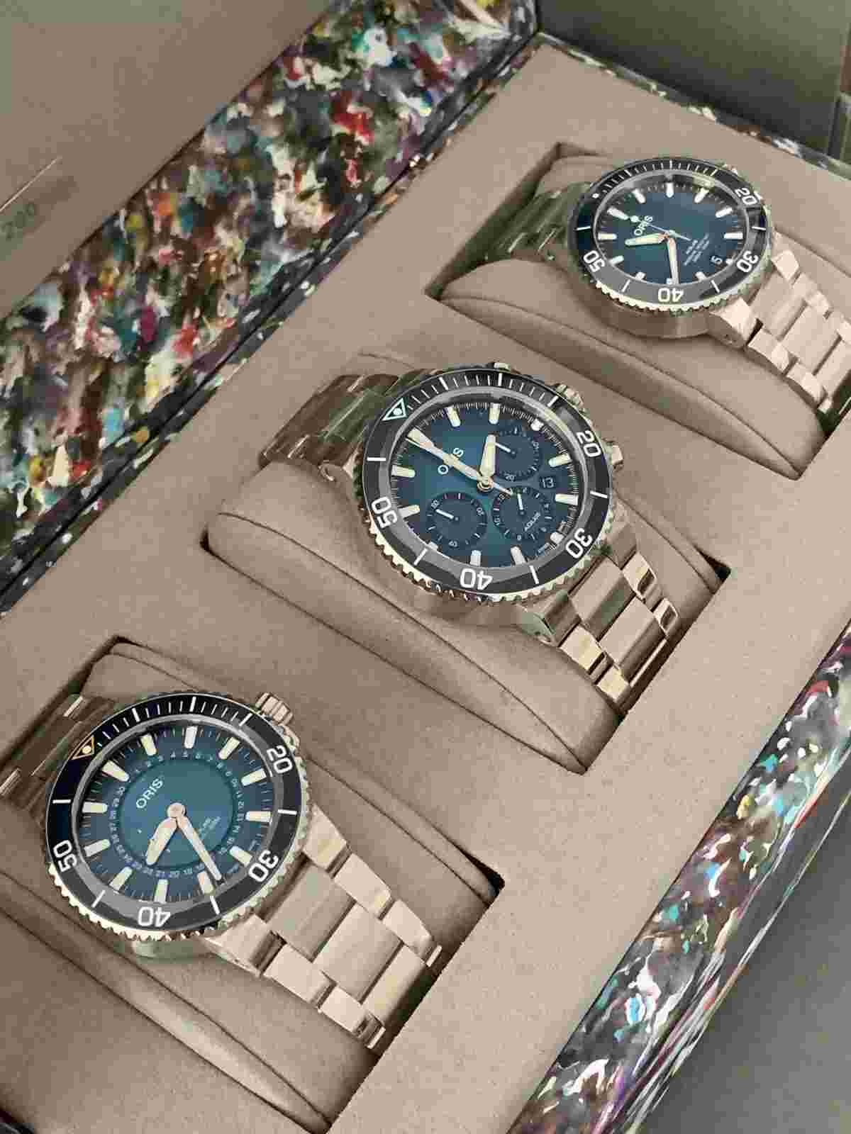 Oris Ocean Trilogy Set "NEW" 100% authentic