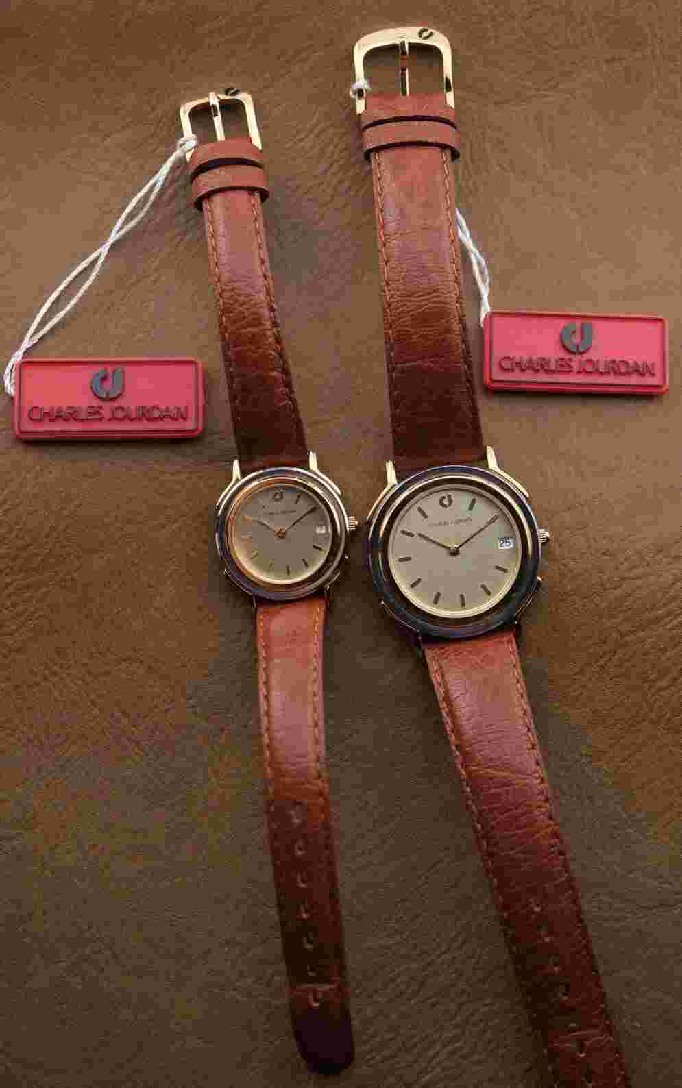 Vintage CHARLES JOURDAN His And Hers Watch Set Gorgeous tested.