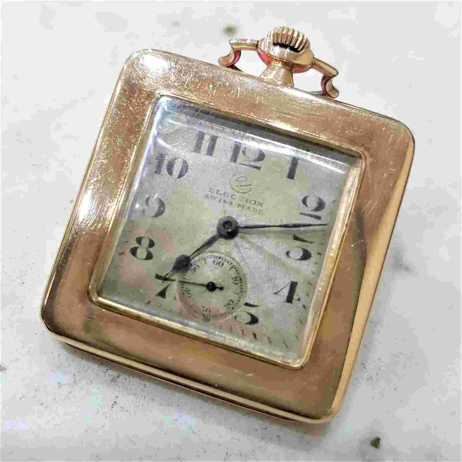 ELECTION Grand Prix Berne 1914 Rare Pocket watch 14K gold