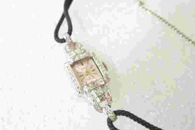 Antique Ladies Platinum Kent Diamond Deco Watch Manual Wind 12g INCABLOC Wa3