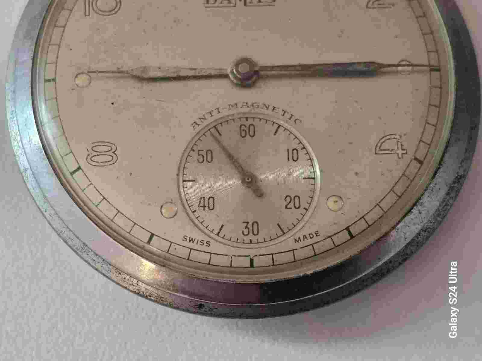 Vintage Damas 15 Jewel Beguelin Pocket Watch DXW Movement  NOT RUNNING