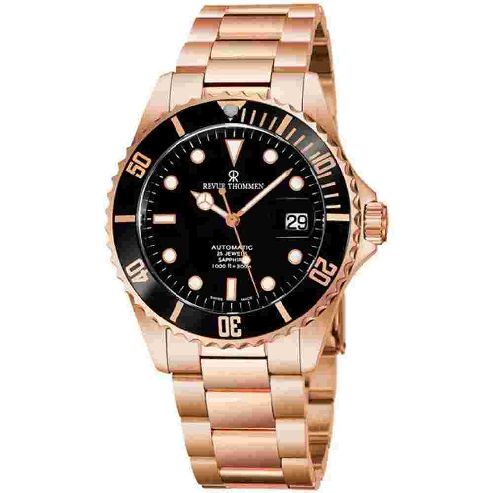 Revue Thommen 17571.2167 Rolex Pink Style Gold 300m SWISS ETA 2824-2 Watch