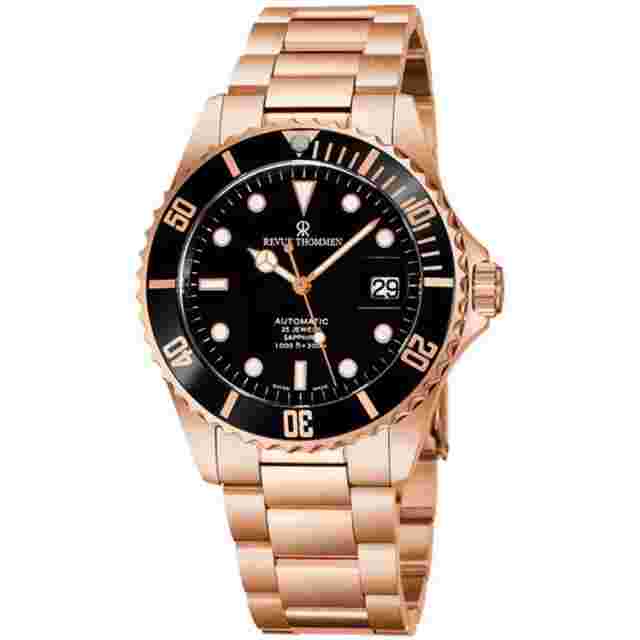 Revue Thommen 17571.2167 Rolex Pink Style Gold 300m SWISS ETA 2824-2 Watch