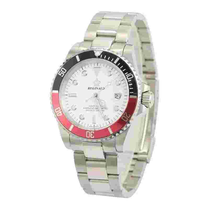 40MM REGINALD Quartz Men's Watch Diver Rotatable Bezel Stainless Waterproof NEW