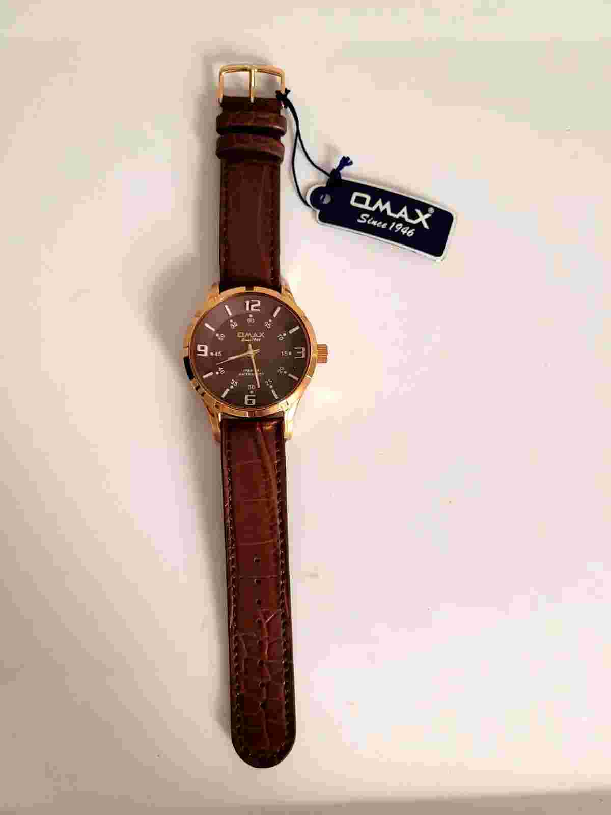 OMAX H006 Men's Bronze Chrome Brown Easy Reader Dial Analog Watch