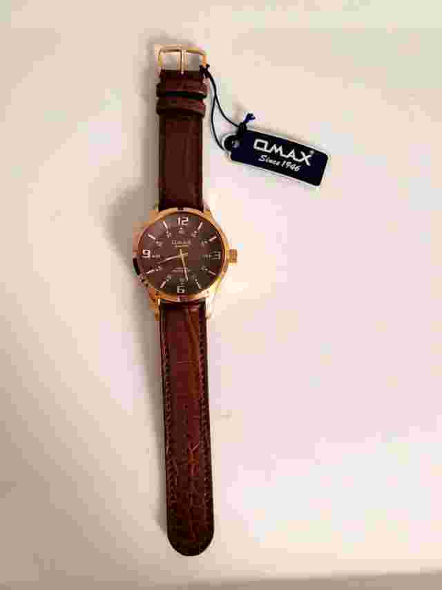 OMAX H006 Men's Bronze Chrome Brown Easy Reader Dial Analog Watch