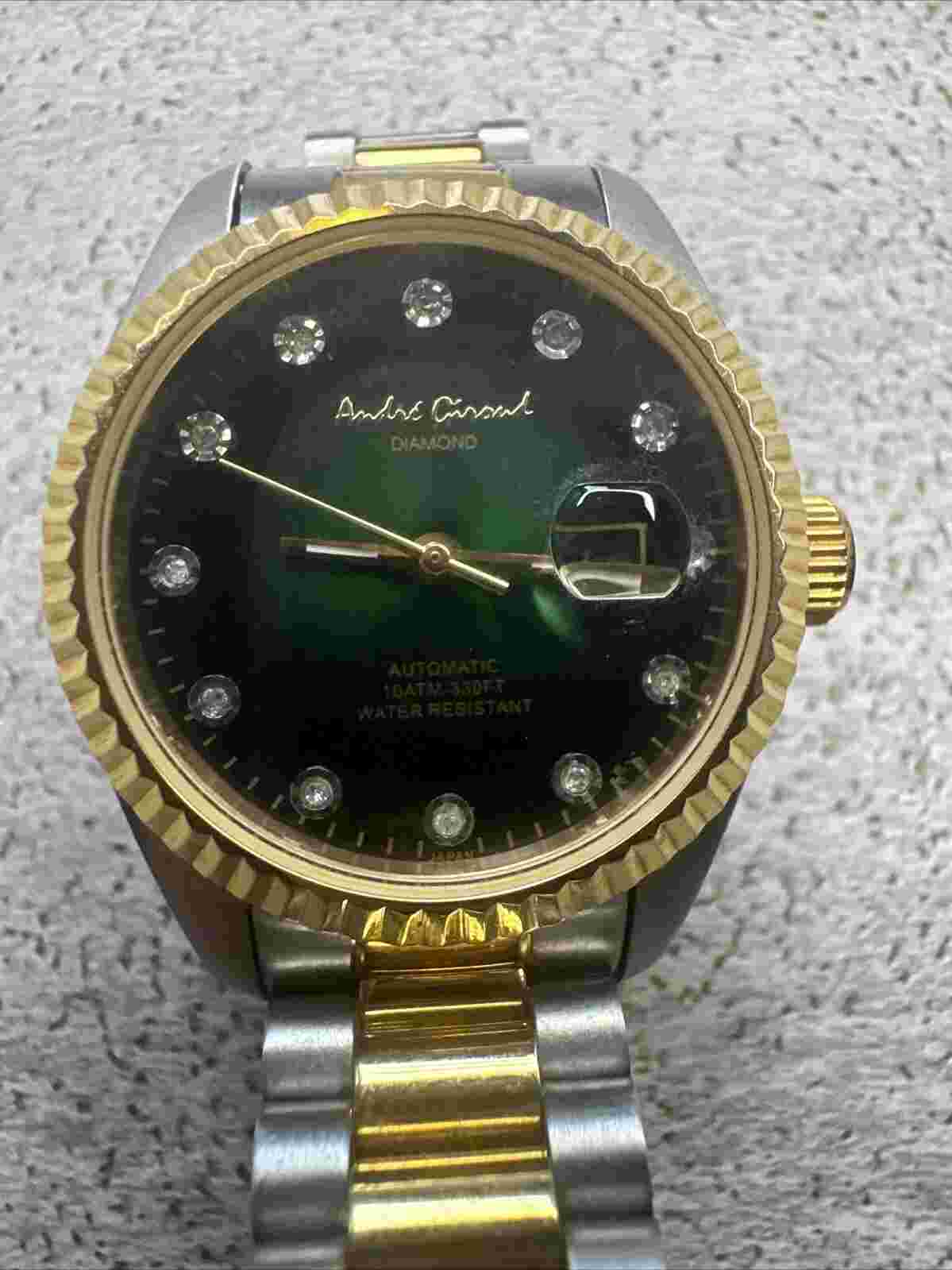 Andre Giroud Women’s Emerald Diamond Wrist Watch Limited Edition 129/999