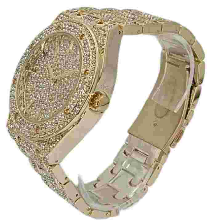 NY London Men's Watch Fashion Dress Diamond Gold for Men's Analog Quartz