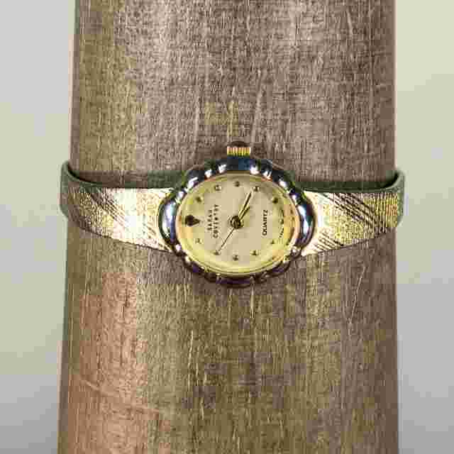 Sarah Coventry Women LS0142 Gold Dial Adjustable Band 21mm Quartz Watch 7 1/4"