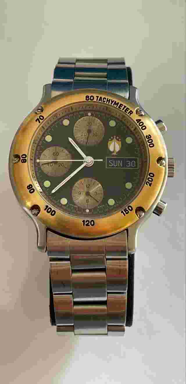 Vintage Franklin Mint F-16 Flyer Watch Valjoux 7750 Chronograph 100M 1988 RARE