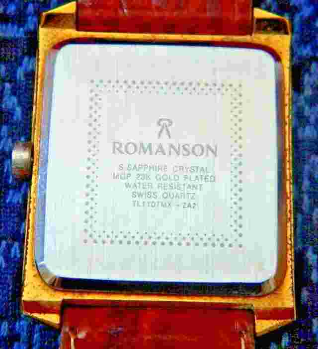 Romanson watch supphire crystal MGP 23K GOLD plated water resistant swiss Quartz