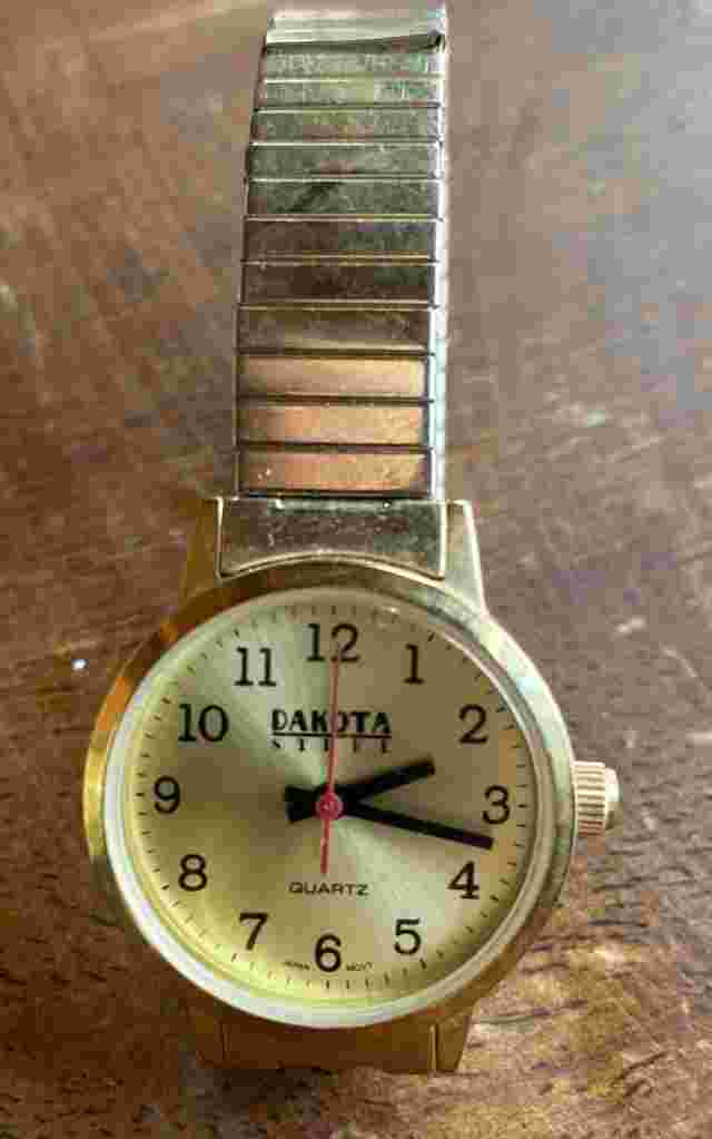 Lot of 2 Great Condition Lady Watches Dakota Still Gold & Vellaccio Black Gem
