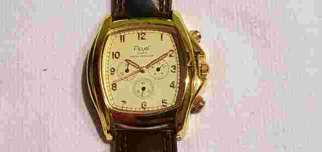 Acuet Quartz Japan Movement Water Resistant Brown Strap Chronograph Men's Watch