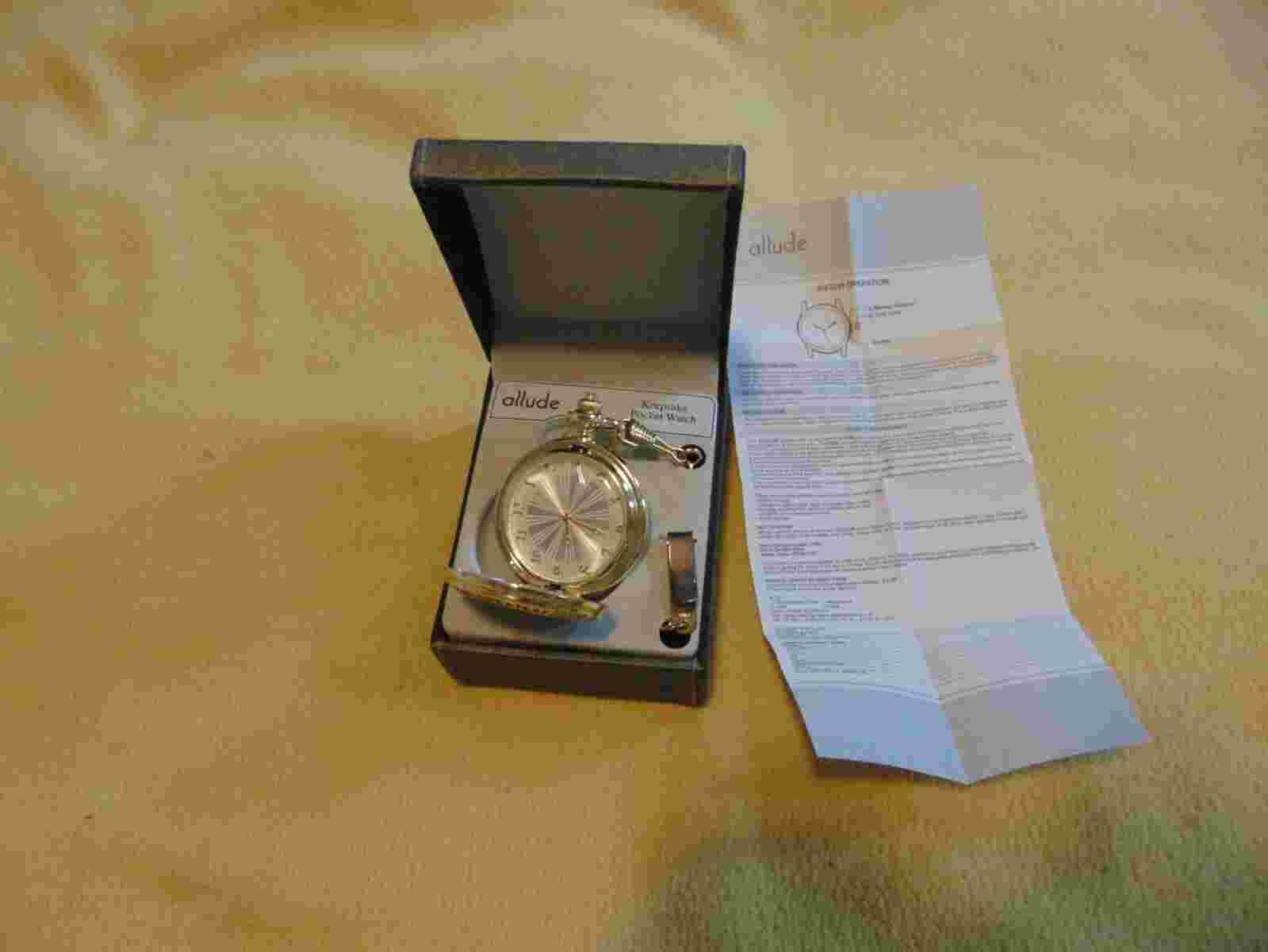 Allude Steam Train Engine Keepsake Pocket Watch
