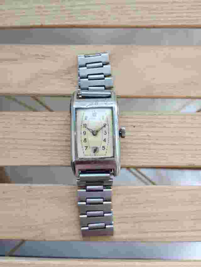 Vintage watch Bifora Tank 15 jewels D.R.G.M. military WW2 SERVICED