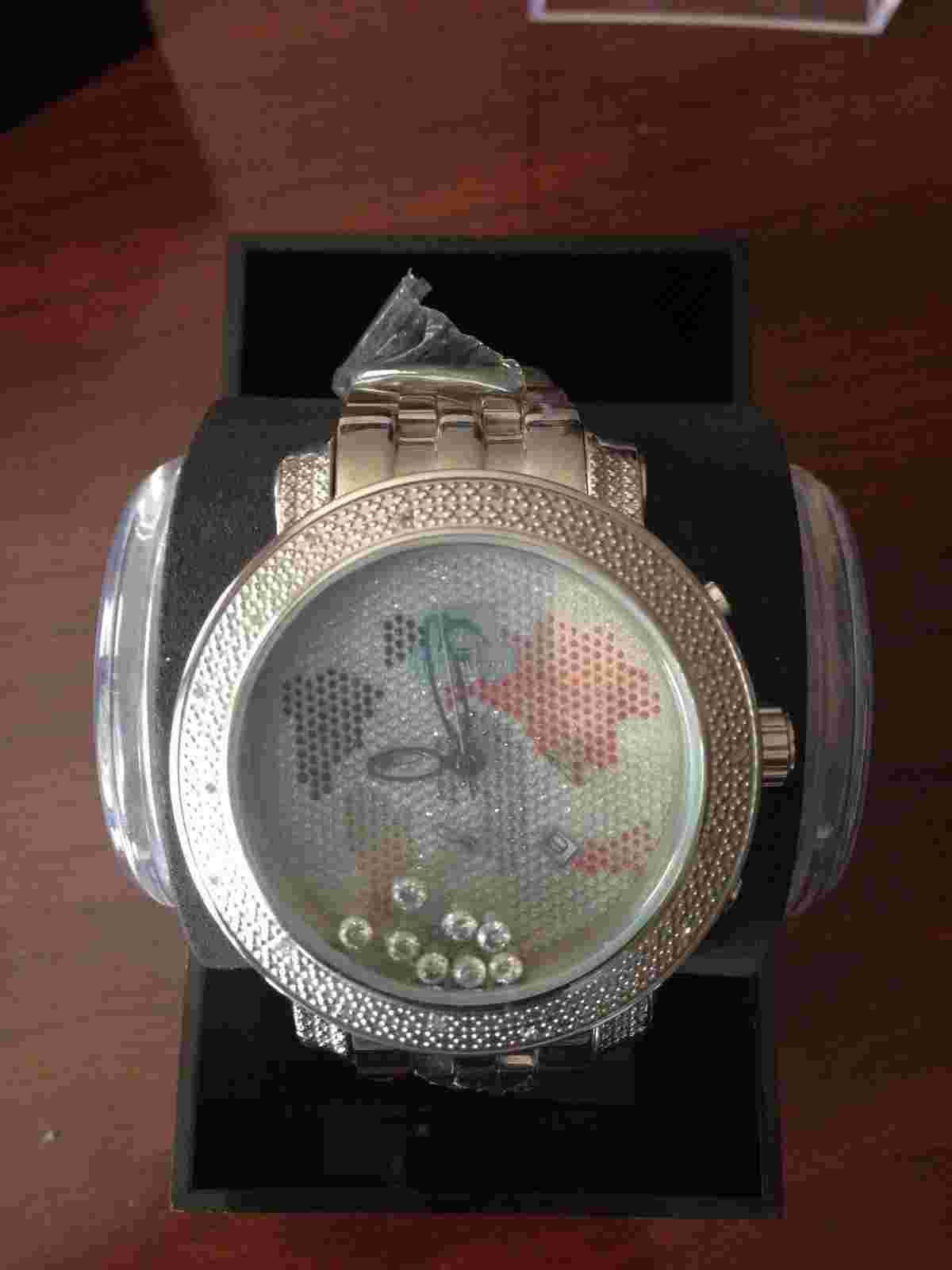 NEW Techno Master Mens Floating   White Diamond Watch