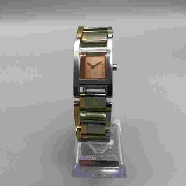 Fastrack Titan Watch Women 20mm Silver Rose Gold Tone Square New Battery 7.25"