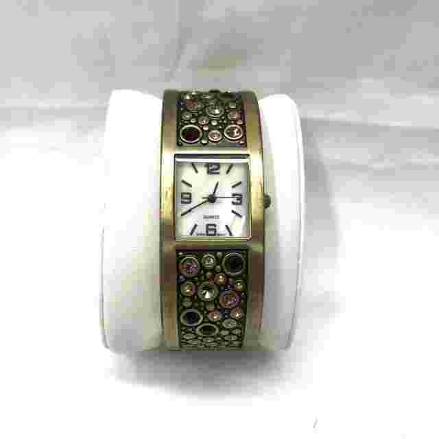 Bracelet Watch Cuff with Rhinestones Avon
