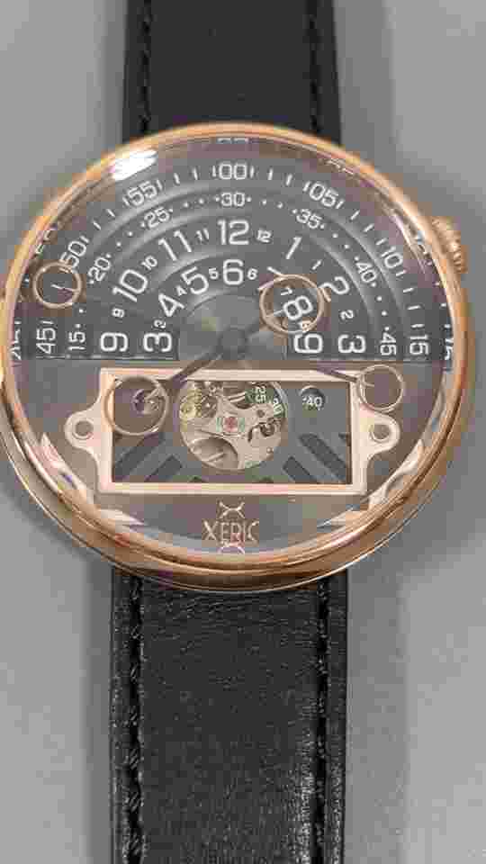 Xeric Holagraph Automatic LTD edition 199/999 46 mm Black Leather Band Watch