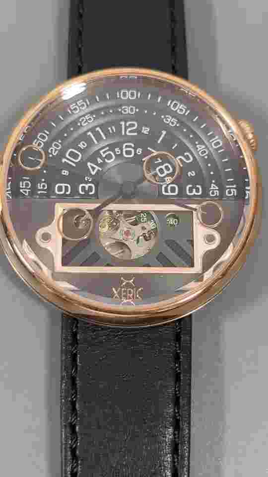 Xeric Holagraph Automatic LTD edition 199/999 46 mm Black Leather Band Watch