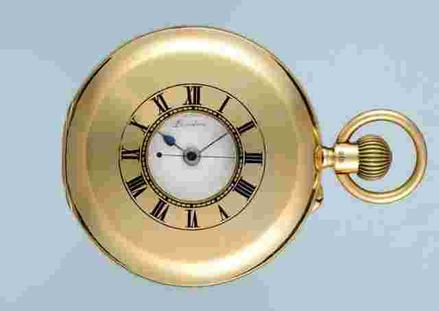 ENGLISH CENTRE SECONDS GOLD HALF HUNTER