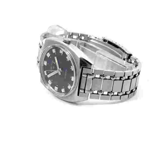 Lord Elgin Watch Stainless Steel Case & Band Black Dial Automatic Mens