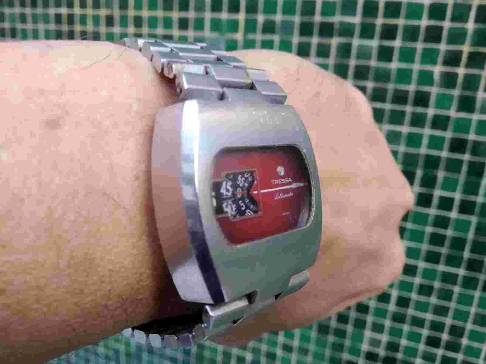 TRESSA SALTOMATIC JUMP HOURS TAXI automatic AS 2702 ORIGINAL GLASS BRACELET