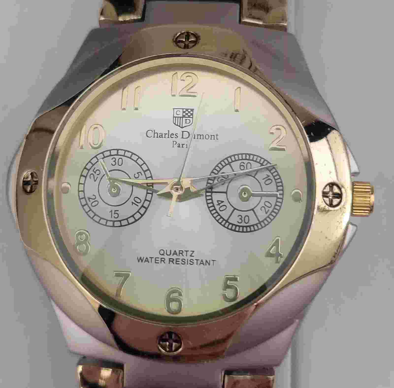 Charles Dumont Paris His And Hers Pair Of Quartz Watches NIB. #3264. WR.