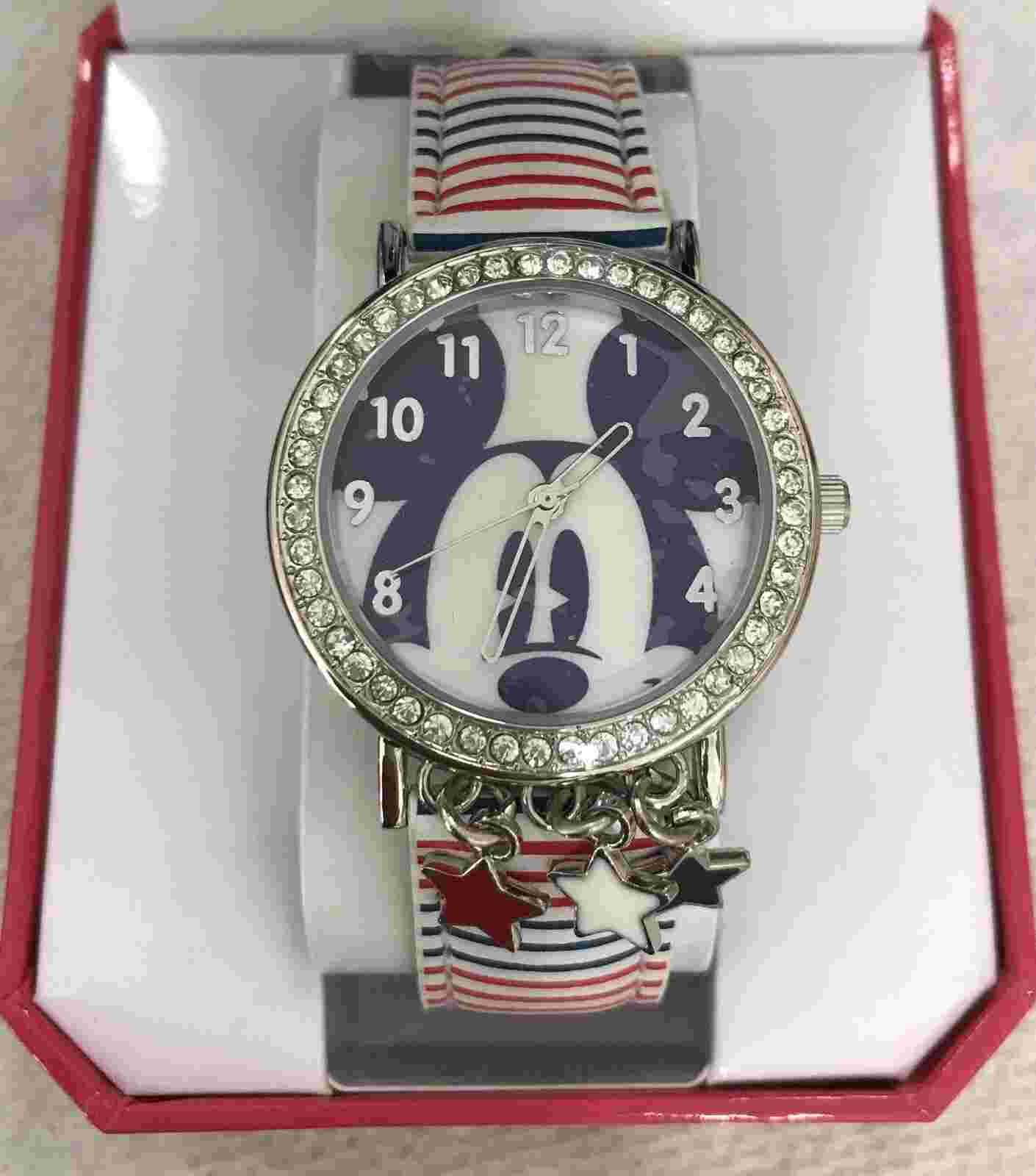 MZ Berger Womens Disney Mickey Red White Blue Colorful Watch Needs Battery