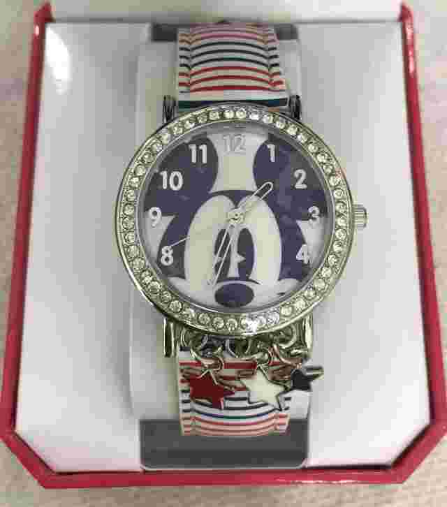 MZ Berger Womens Disney Mickey Red White Blue Colorful Watch Needs Battery
