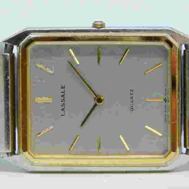 Lassale 9550-5409 Two Tone Quartz Analog Women's Watch Sz. 6 1/4" New Battery