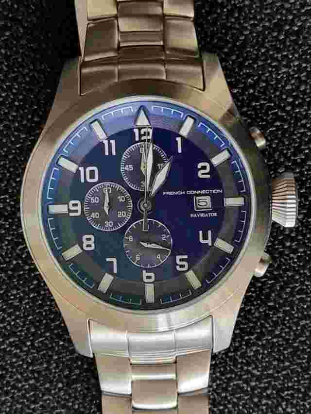FRENCH CONNECTION FCUK TIME NAVIGATOR CHRONOGRAPH WATCH UNRELEASED DIAL & CROWN