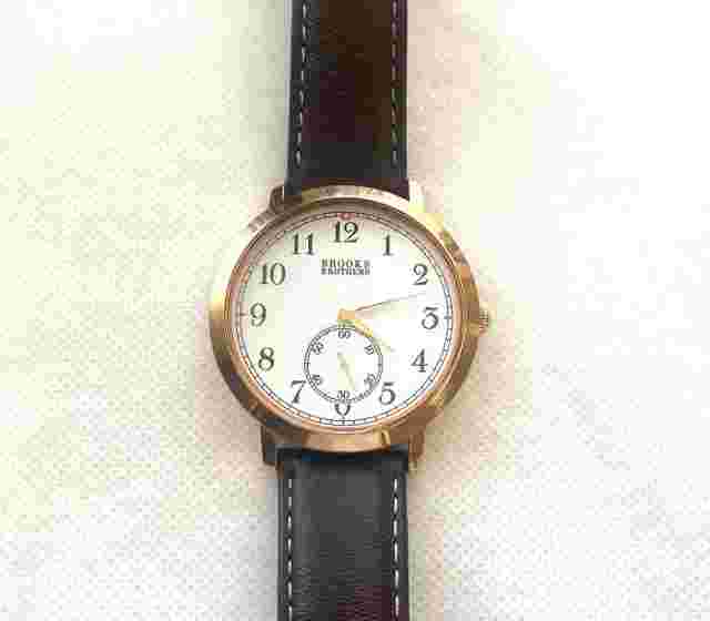 Brooks Brothers 346 Quartz Wristwatch 2-Hand Stainless Steel With Box Men