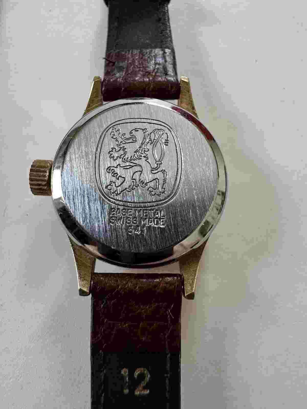 Vintage Mechanical Cowboy Watch - Wind Up Swiss Made - Leather Band - Western