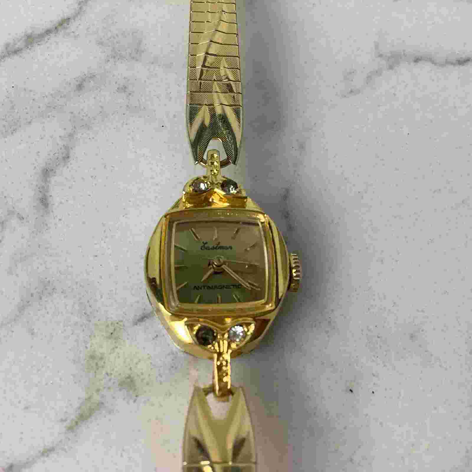 Women's Vintage Eastman Anti Magnetic Watch Made Hong Kong NEEDS BATTERY