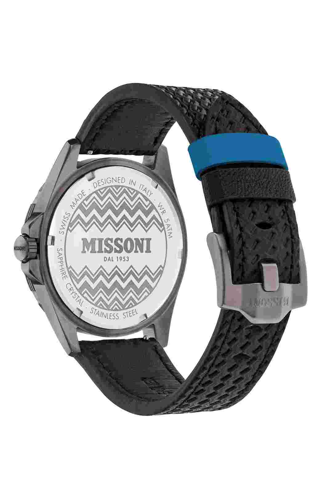 Missoni Black Mens Analogue Watch Gmt MW1I00223